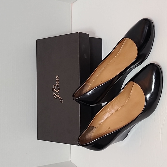 J. Crew Shoes - J.CREW Black Platen Platform Wedge